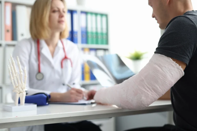 patient consulting with doctor